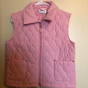 Breast Cancer Awareness Pink puffer vest